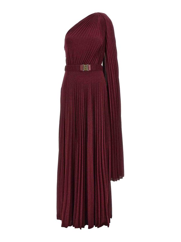 Elisabetta Franchi Robe Au Genou - Rouge Brun