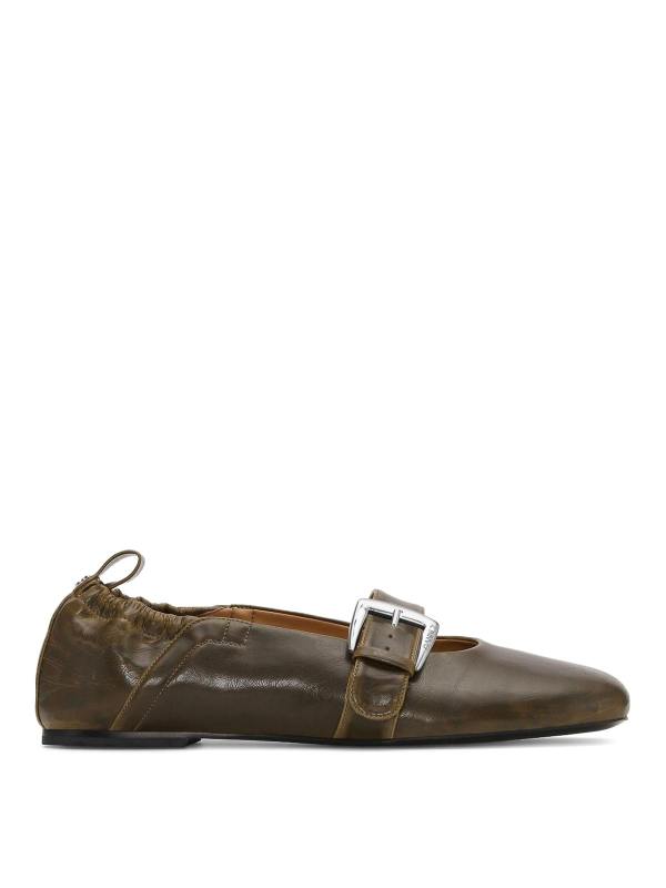 Ganni Ballerines - Vert