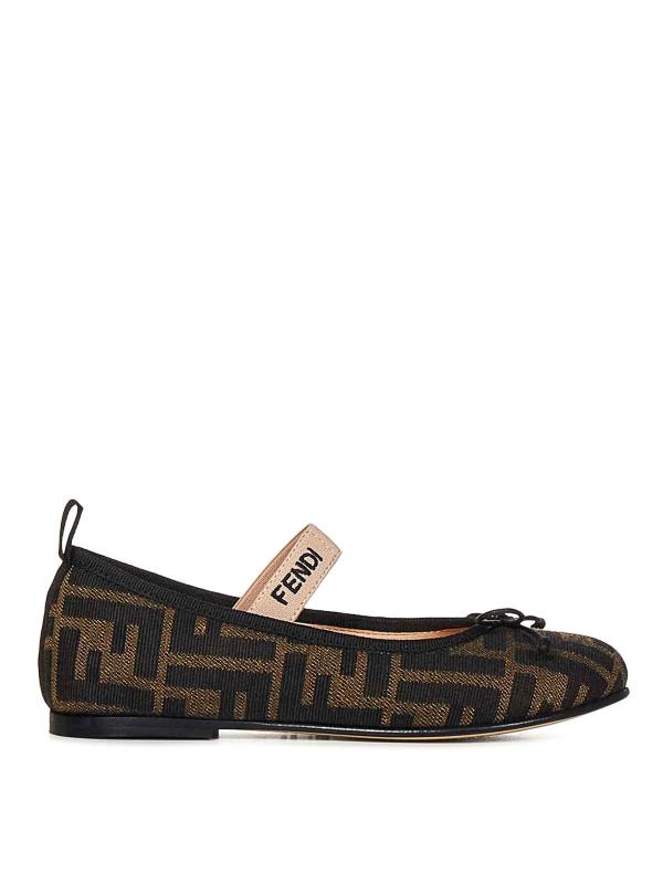 Fendi Jr Ballerines - Noir