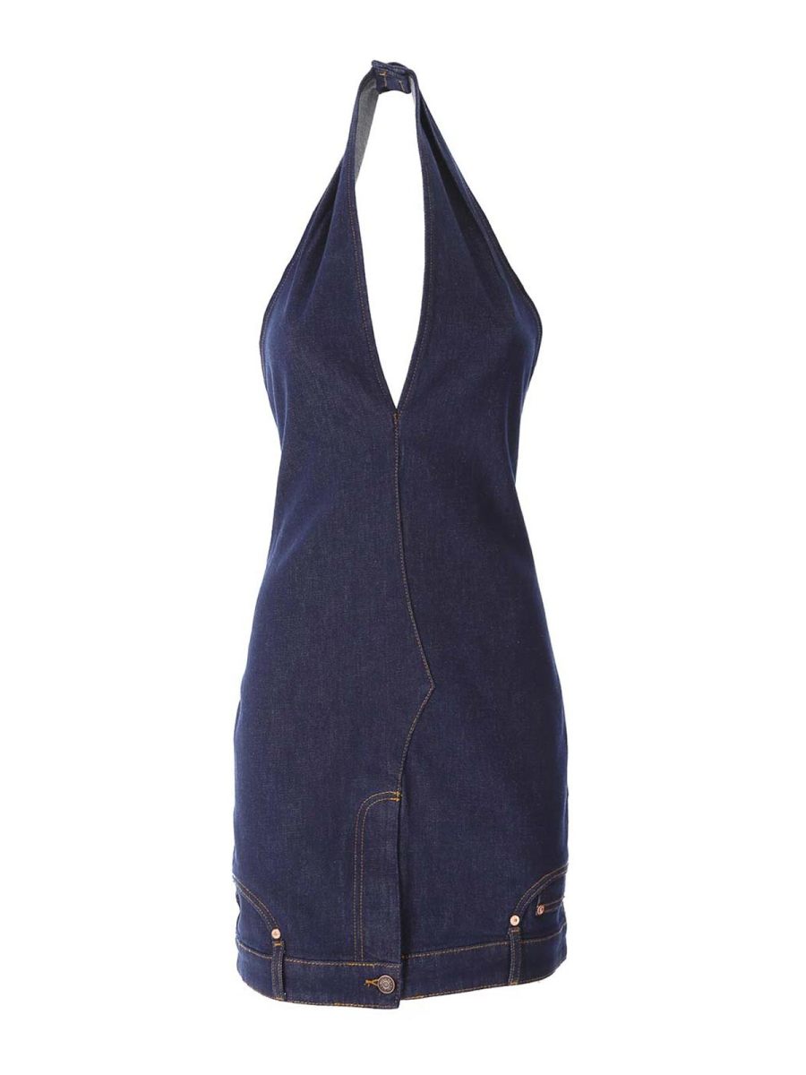 Moschino Jeans Maxi Robe - Bleu
