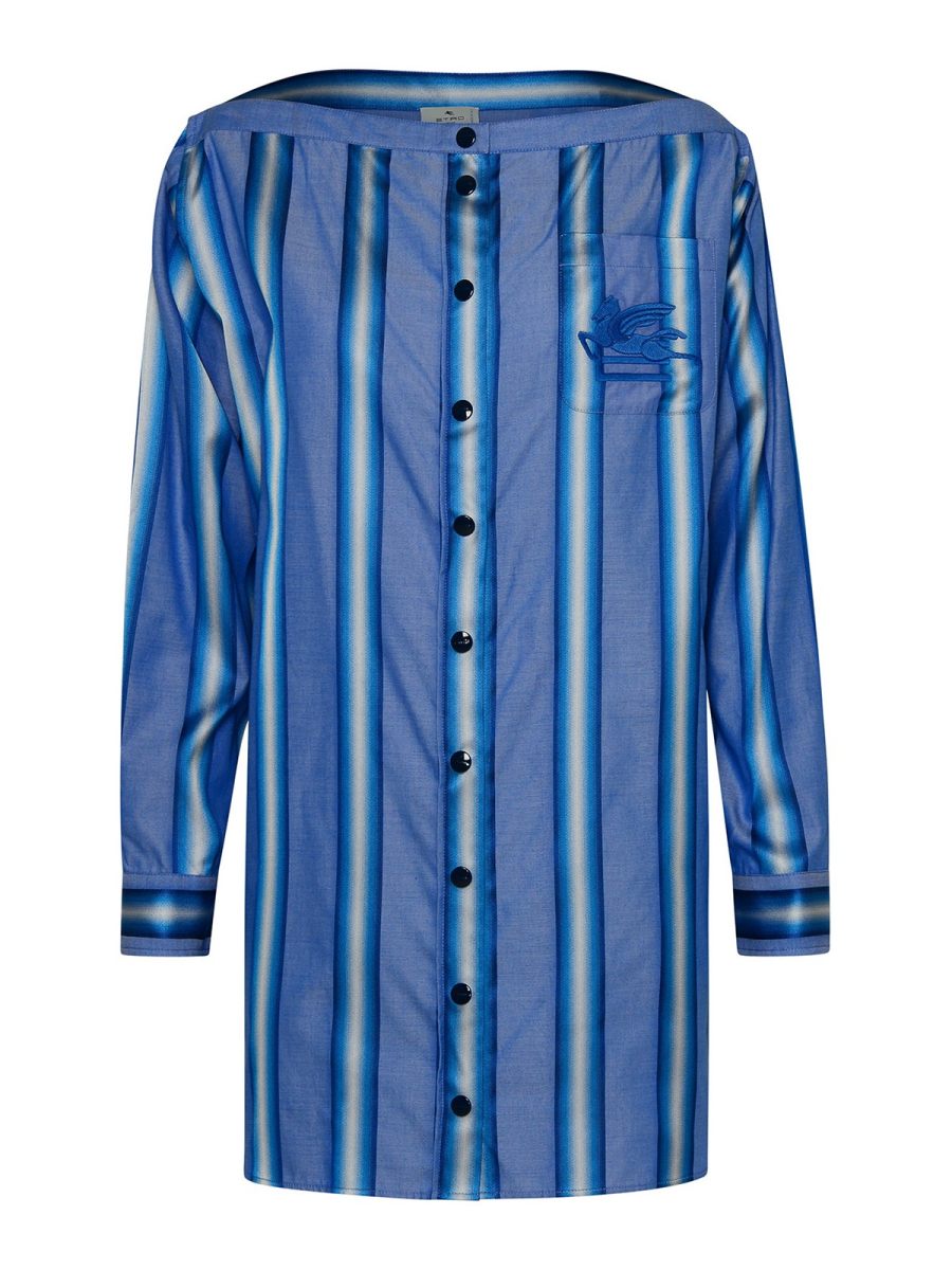 Etro Robe Courte - Bleu Clair