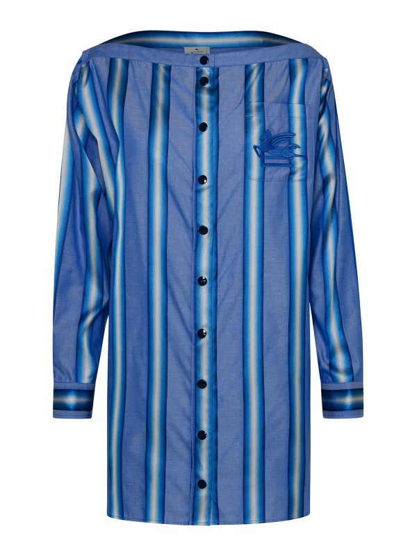 Etro Robe Courte - Bleu Clair