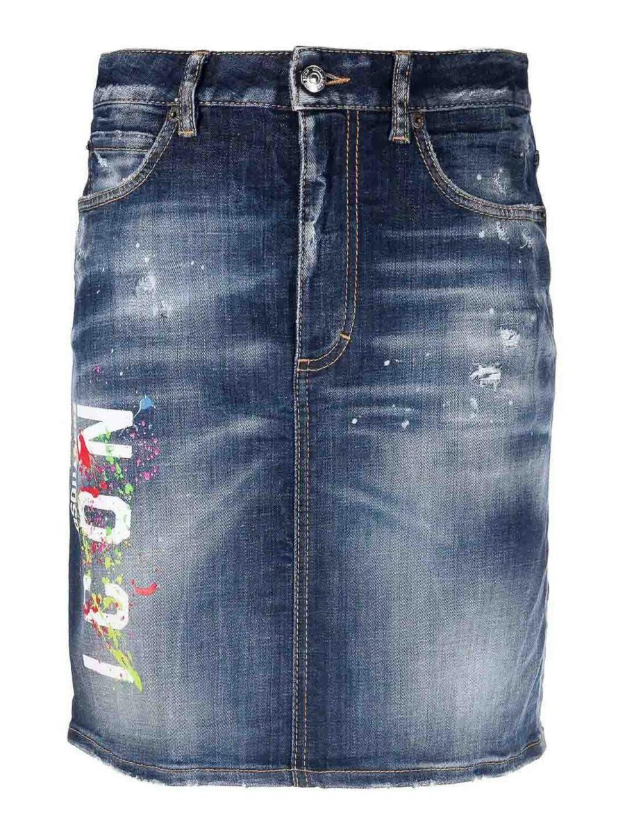 Dsquared2 Jupe Midi - Bleu
