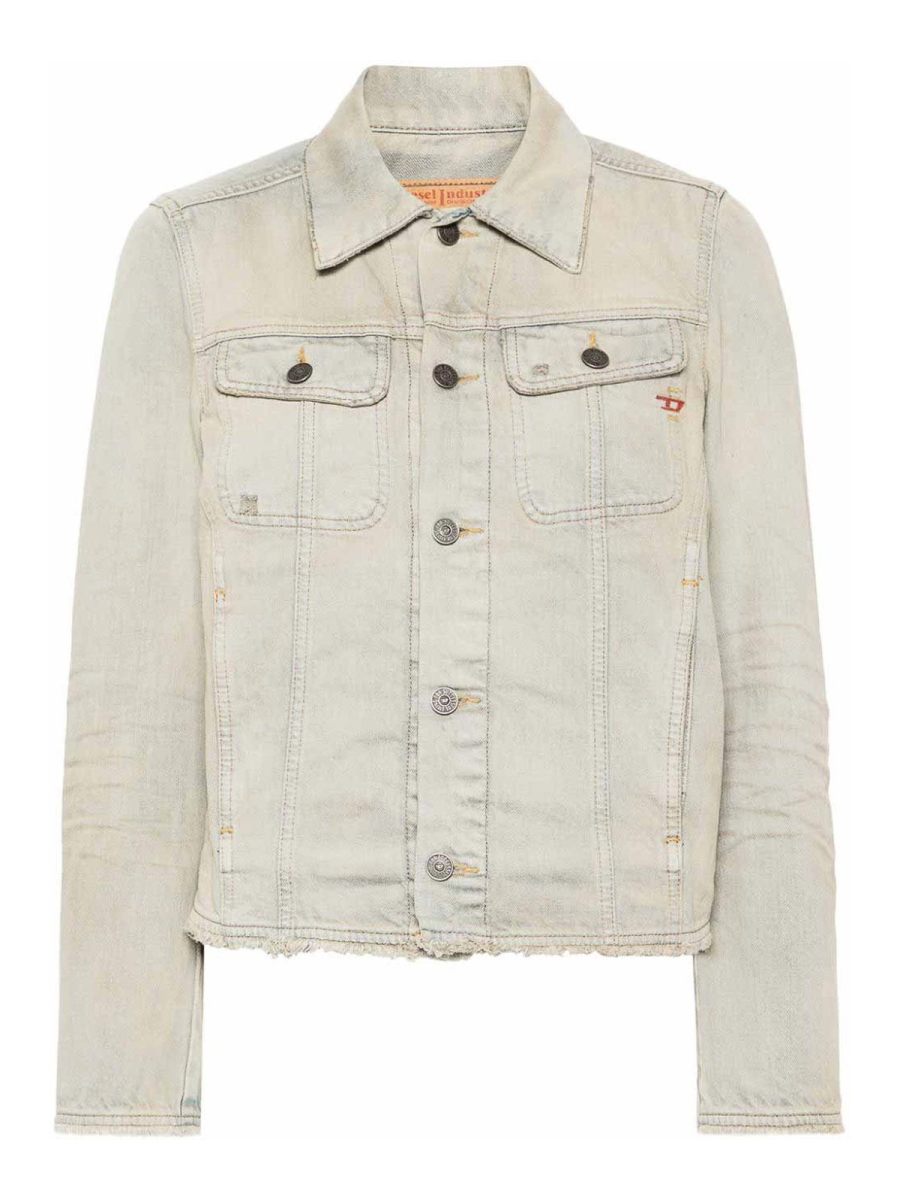 Diesel Veste En Jean - Foncé Délavé