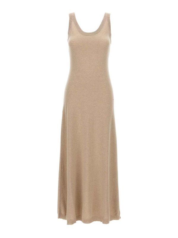 Brunello Cucinelli Robe Au Genou - Beige