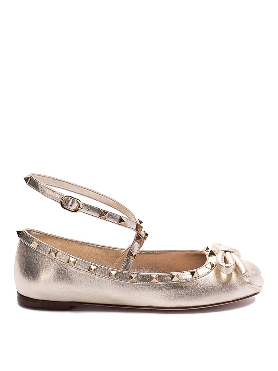 Valentino Garavani Ballerines - Or Blanc