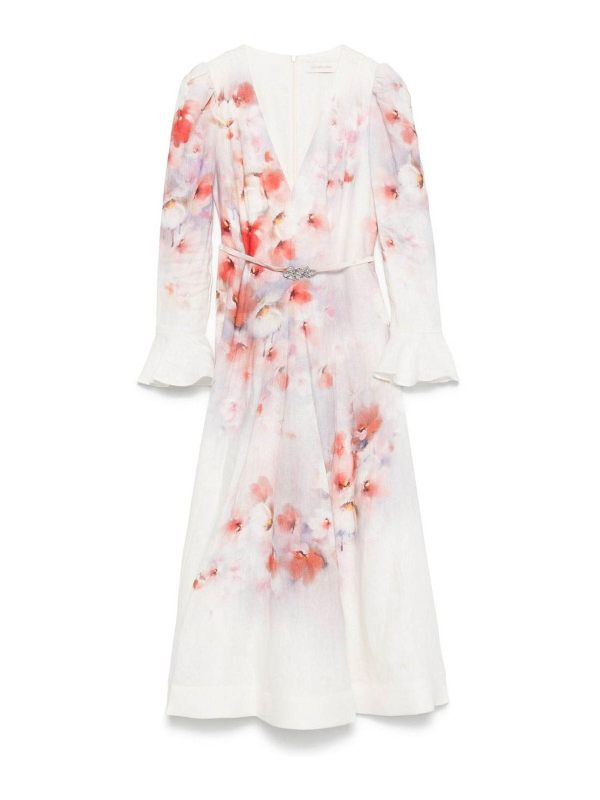 Zimmermann Robe Au Genou - Blanc