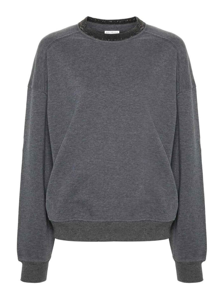 Brunello Cucinelli Sweat-Shirts - Gris Foncé