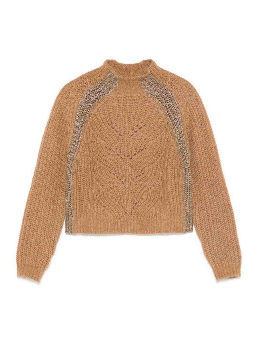 Liu Jo Pull Col Rond - Marron