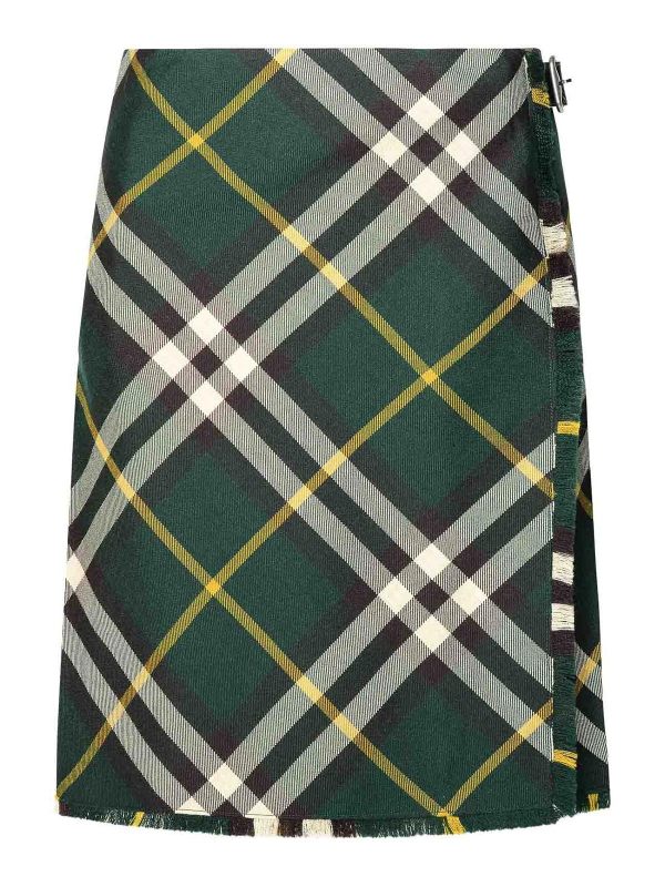 Burberry Jupe Midi - Vert