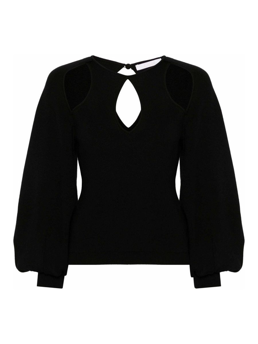 Chloe' Pull Col Rond - Noir
