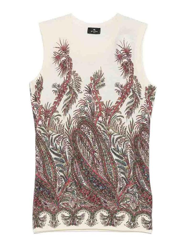 Etro Pull Col Rond - Beige Clair
