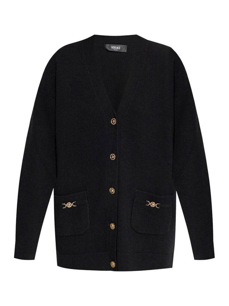 Versace Pull Col Rond - Noir