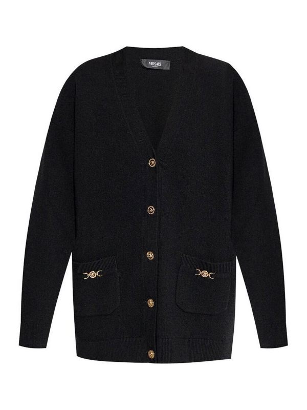 Versace Pull Col Rond - Noir