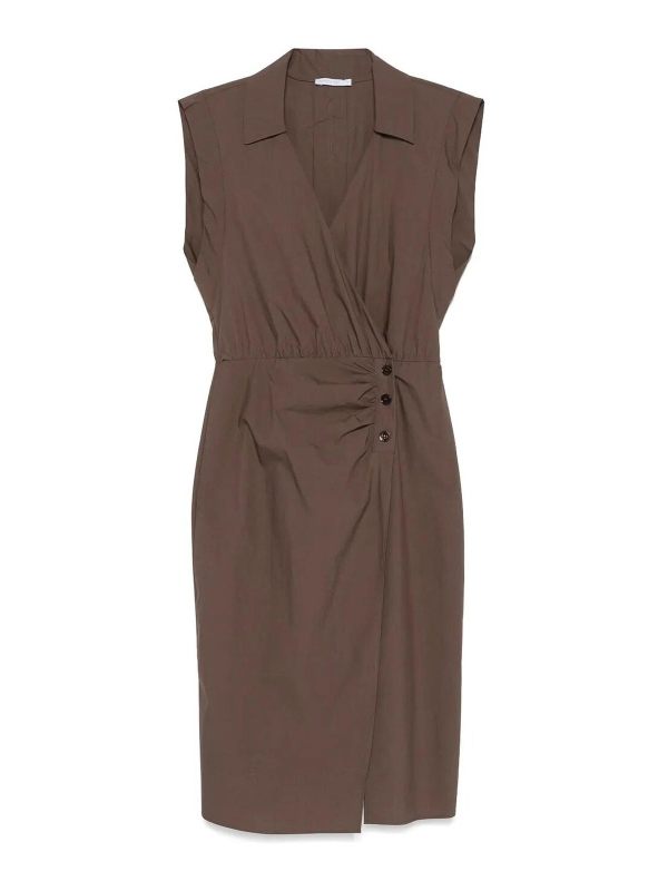 Patrizia Pepe Robe Au Genou - Marron