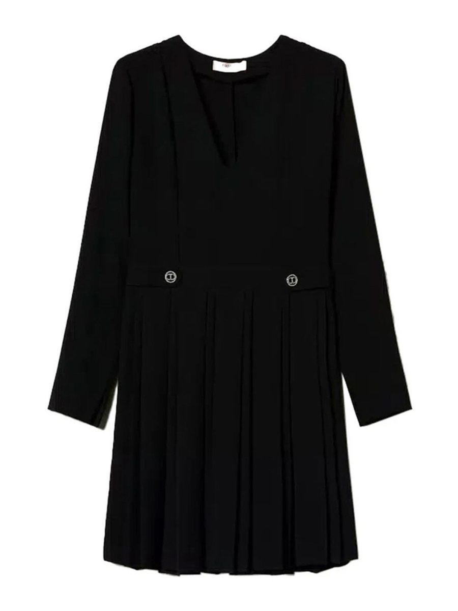 Twinset Robe Au Genou - Noir