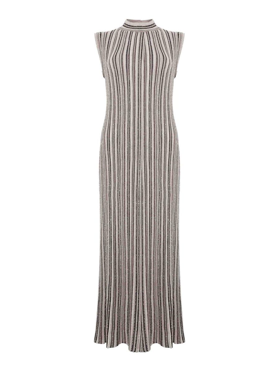 D. Exterior Maxi Robe - Marron