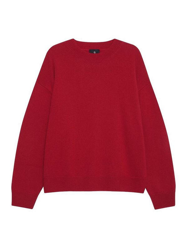 Anine Bing Pull Col Rond - Rouge
