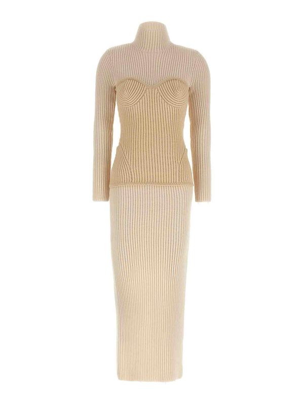Jean Paul Gaultier Robe Au Genou - Blanc