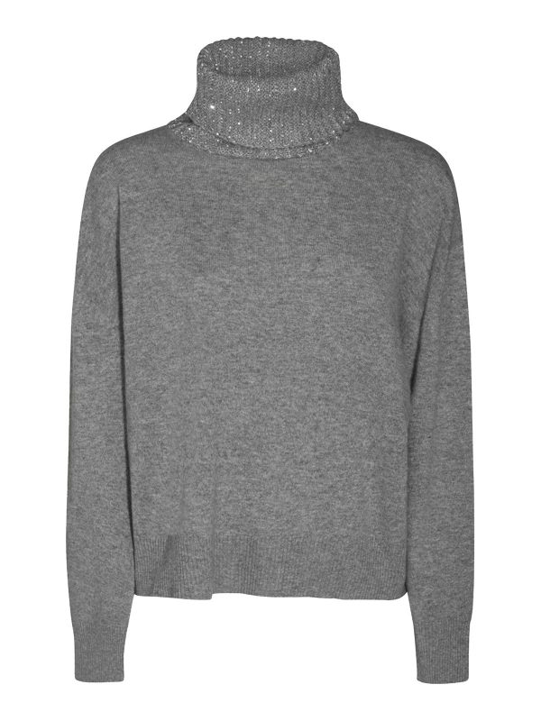 Fabiana Filippi Pull Col Rond - Gris