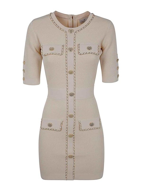 Elisabetta Franchi Robe Courte - Blanc