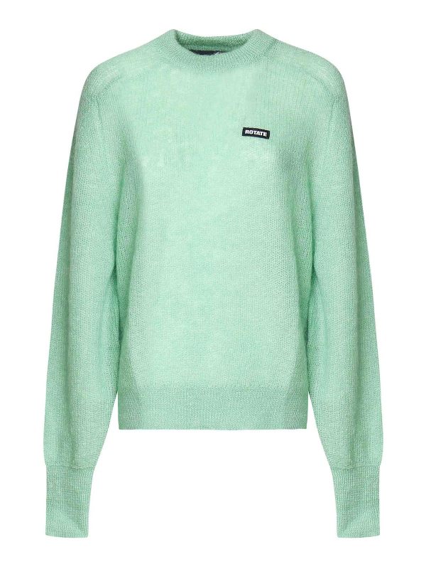 Rotate Birger Christensen Pull Col Rond - Vert