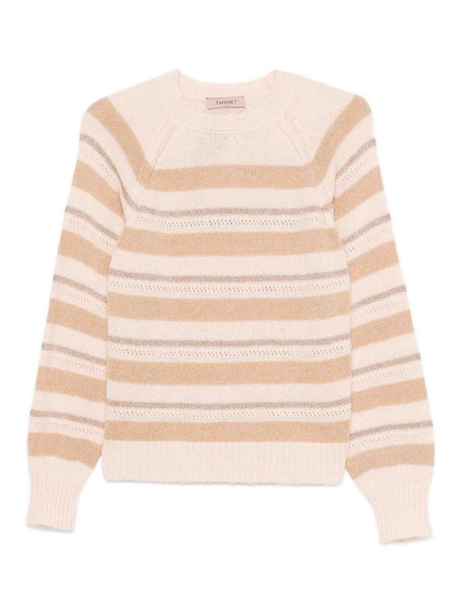 Twinset Pull Col Rond - Orange Clair
