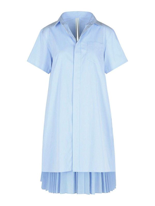 Sacai Robe Au Genou - Bleu Clair