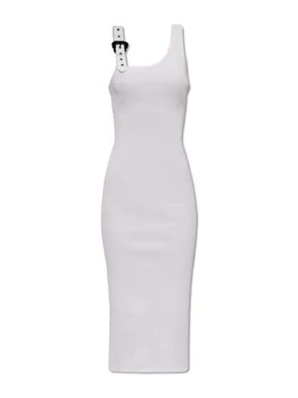 Versace Jeans Couture Robe Au Genou - Blanc