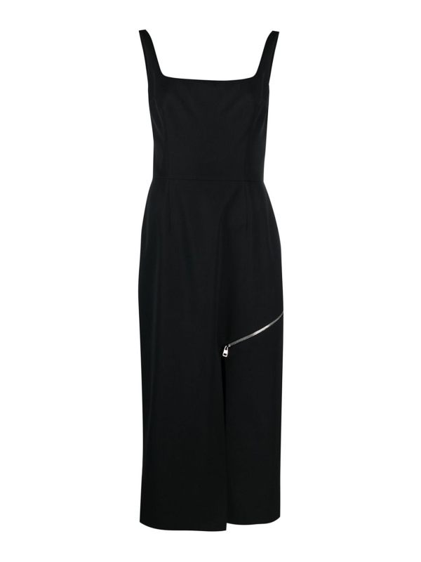 Alexander Mcqueen Robe Au Genou - Noir