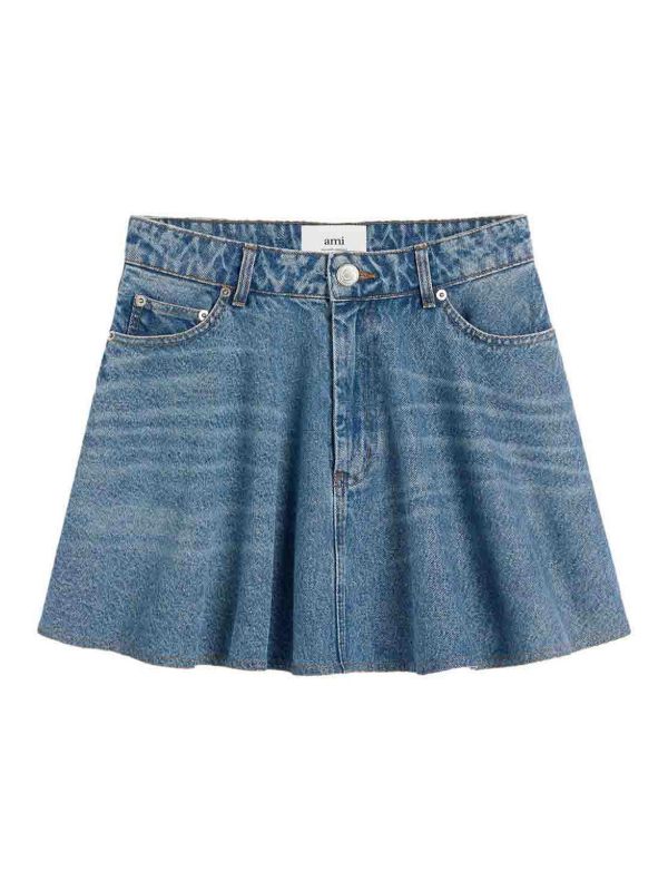 Ami Paris Mini Jupe - Bleu