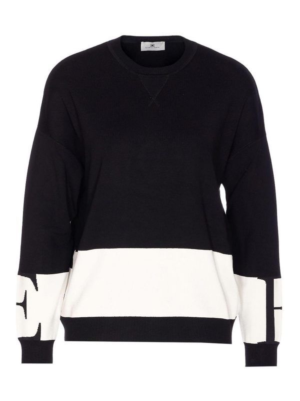 Elisabetta Franchi Pull Col Rond - Noir