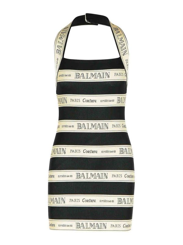 Balmain Robe Au Genou - Noir