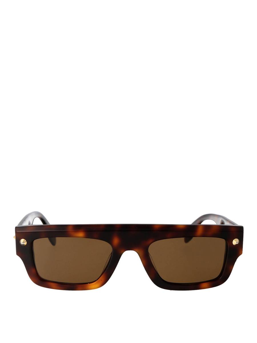 Alexander Mcqueen Lunettes De Soleil - Marron