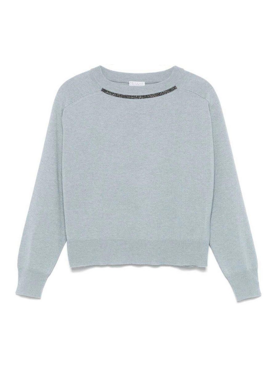 Brunello Cucinelli Pull Col Bateau - Blanc