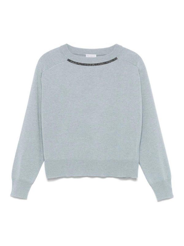 Brunello Cucinelli Pull Col Bateau - Blanc