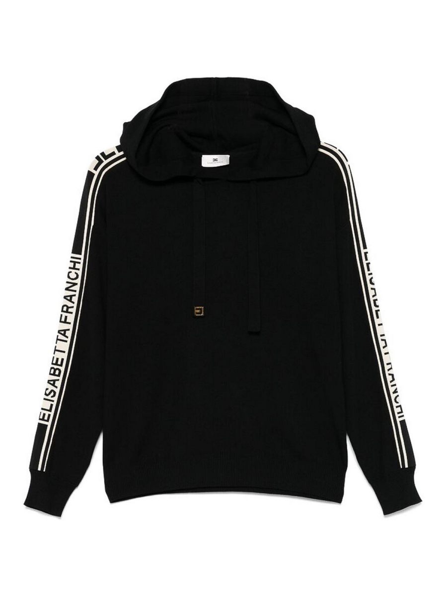 Elisabetta Franchi Pull Col Rond - Noir