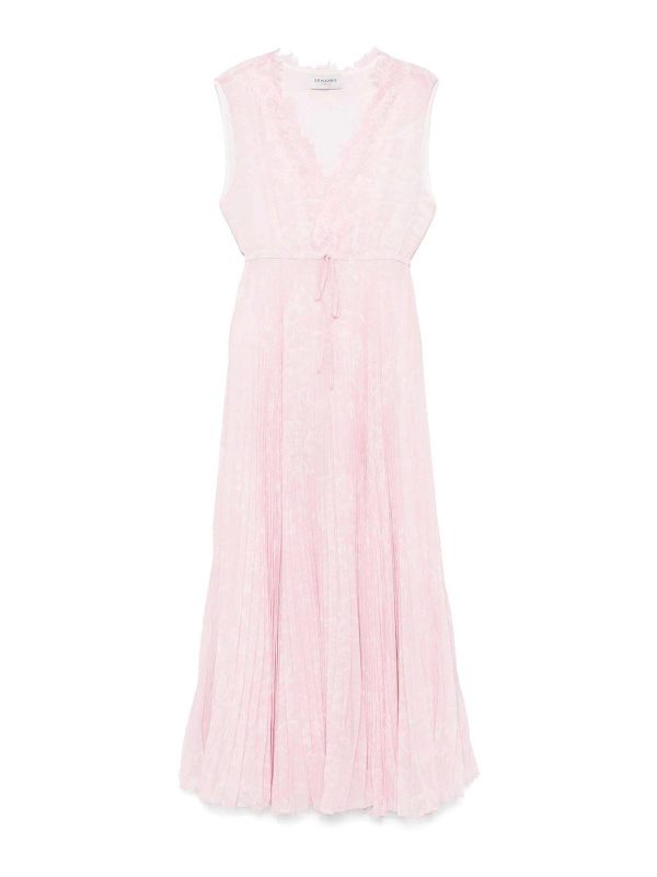 Ermanno Firenze Robe Au Genou - Rose Clair