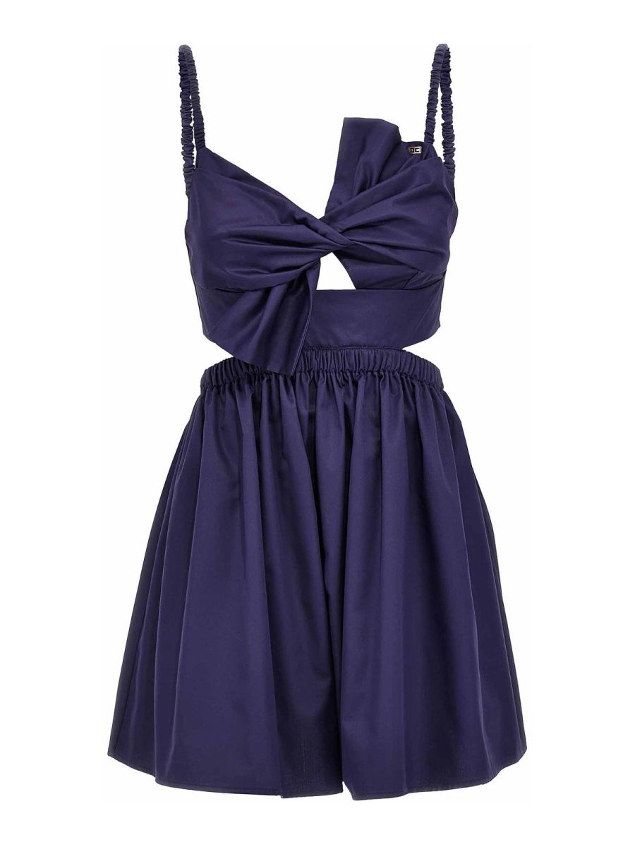Elisabetta Franchi Robe Au Genou - Bleu