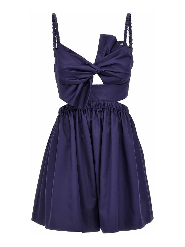 Elisabetta Franchi Robe Au Genou - Bleu