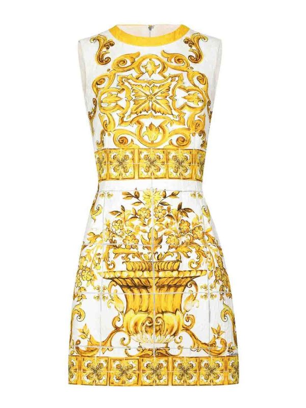 Dolce & Gabbana Robe Courte - Jaune