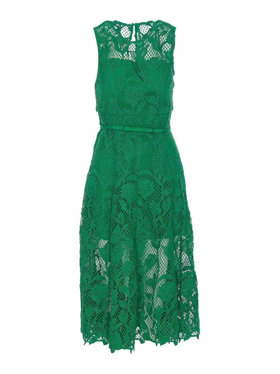 Self Portrait Robe Courte - Vert