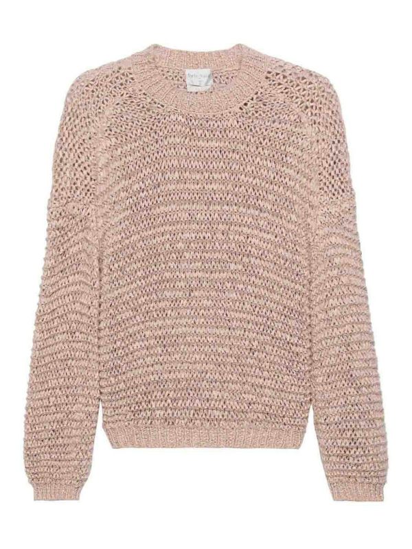 Forte Forte Pull Col Rond - Rose Clair