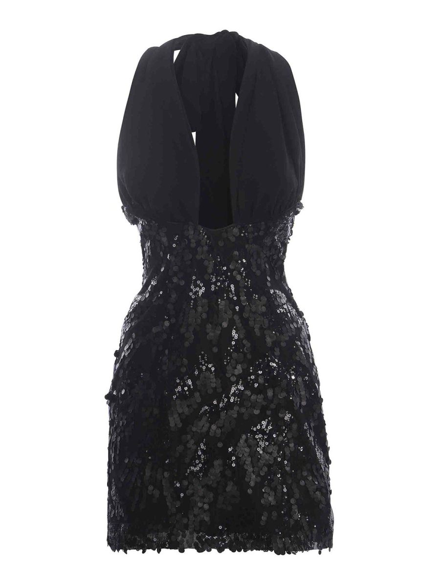Rotate Birger Christensen Robe Courte - Noir