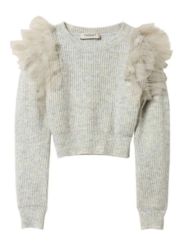 Twinset Pull Col Rond - Gris