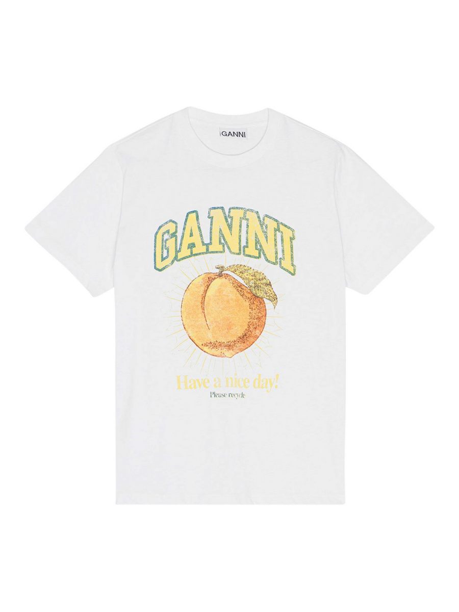 Ganni T-Shirt - Blanc