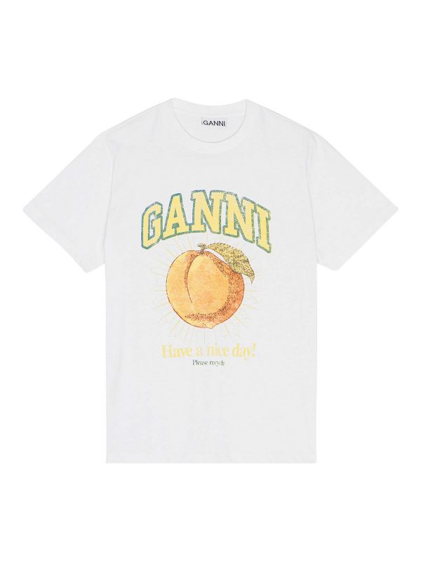 Ganni T-Shirt - Blanc