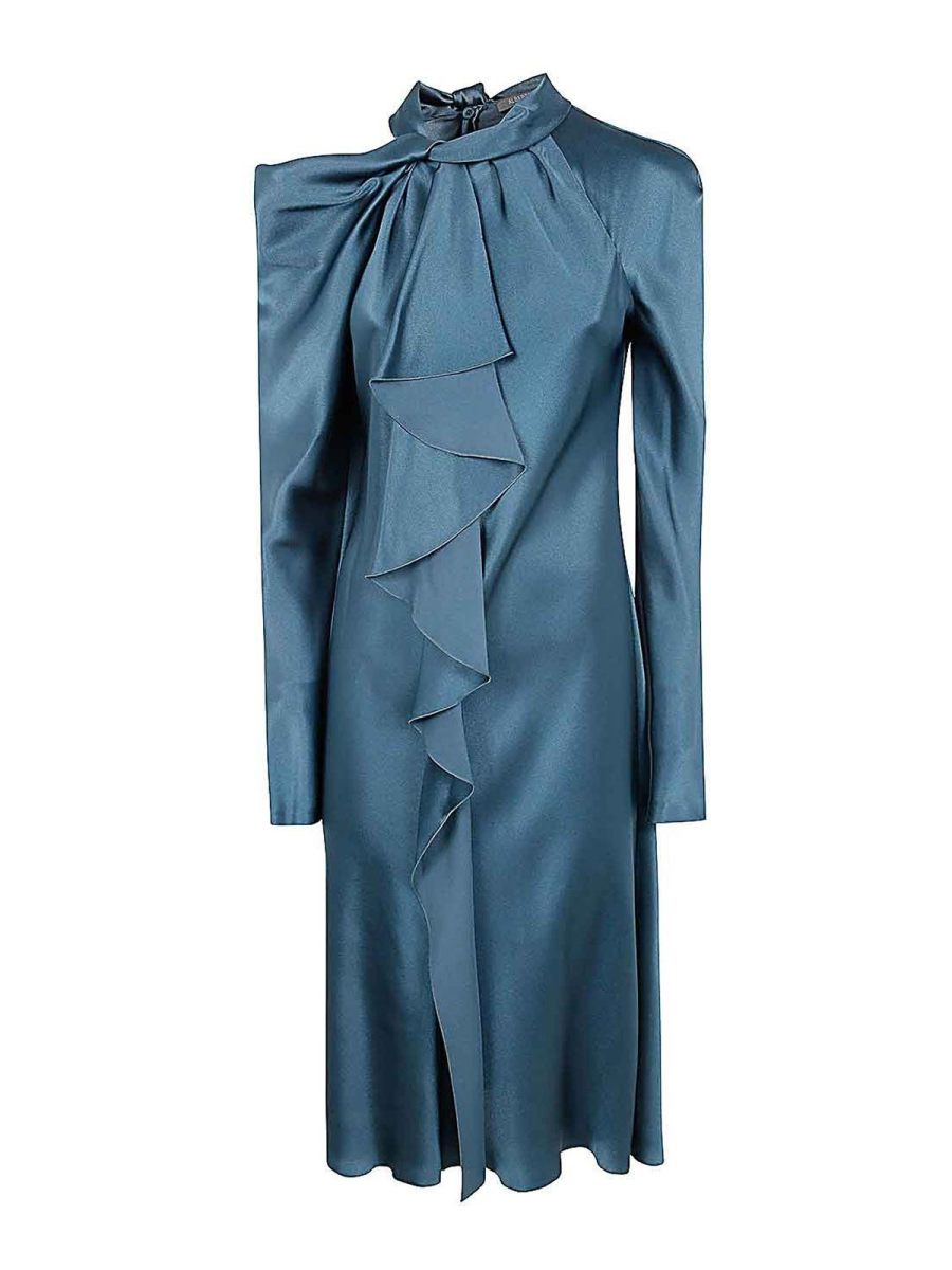 Alberta Ferretti Robe Au Genou - Gris
