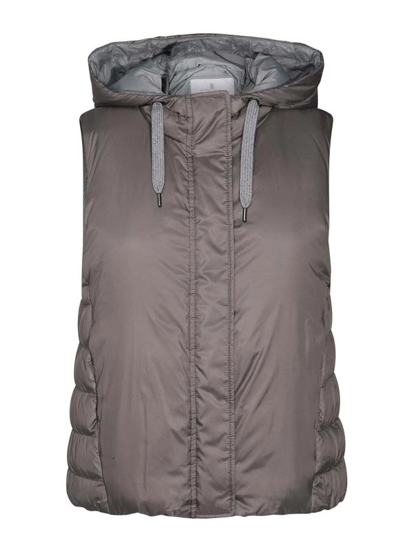 Brunello Cucinelli Blouson Rembourré - Gris