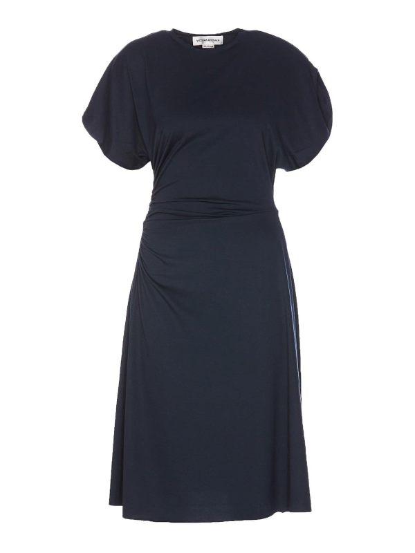 Victoria Beckham Robe Au Genou - Bleu